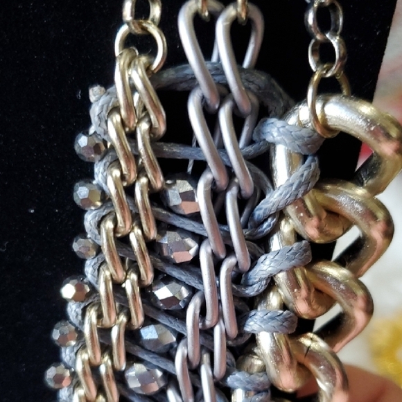 Chico's Gold and Silver Statement Necklace - Picture 6 of 9
